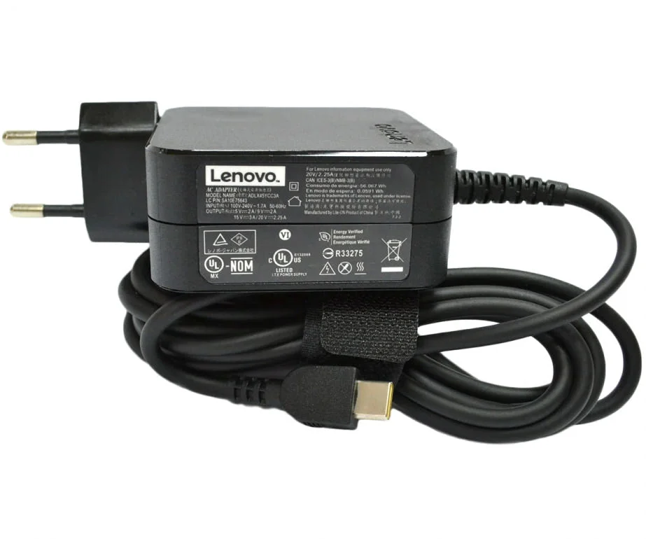 Блок питания Lenovo 20V 2.25A 45W Type-C - изображение 2